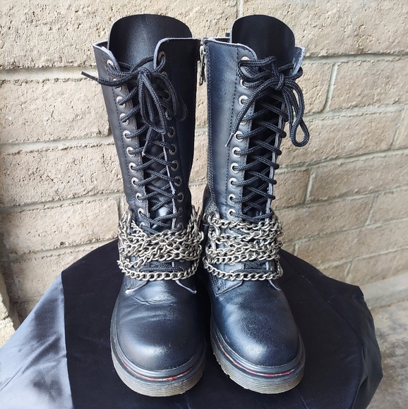 Demonia Disorder 301 Brass Knuckle Boots RARE - Picture 6 of 12